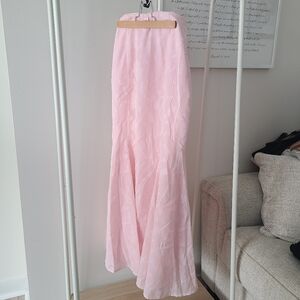 Elegant Pink Maxi Skirt Valentines Day